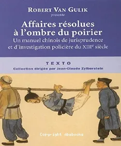 Affaires résolues à l'ombre du poirier